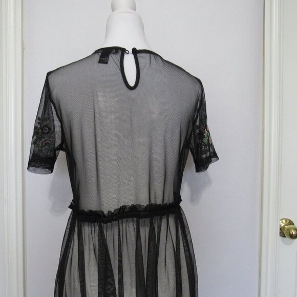 Sheer Embroidered Overlay Dress - Picture 6 of 8